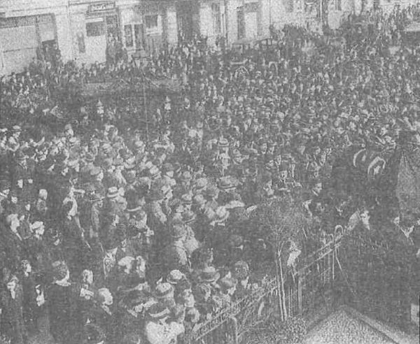 Beisetzung Talats auf dem Berliner Matthäi-Kirchhof (19. März 1921)